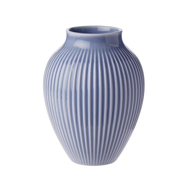 Knabstrup vas räfflad 12,5 cm - Lavendelblå - Knabstrup Keramik