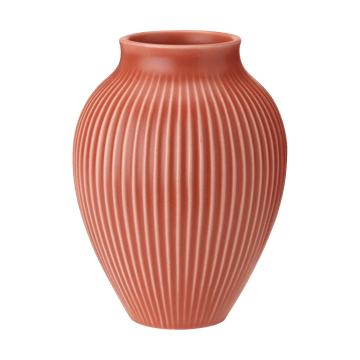 Knabstrup vas räfflad 27 cm - Coral - Knabstrup Keramik