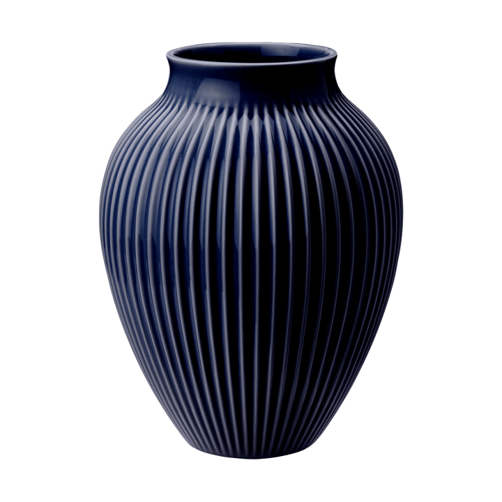 Knabstrup vas räfflad 27 cm - Dark blue - Knabstrup Keramik