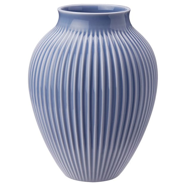 Knabstrup vas räfflad 27 cm - Lavendelblå - Knabstrup Keramik