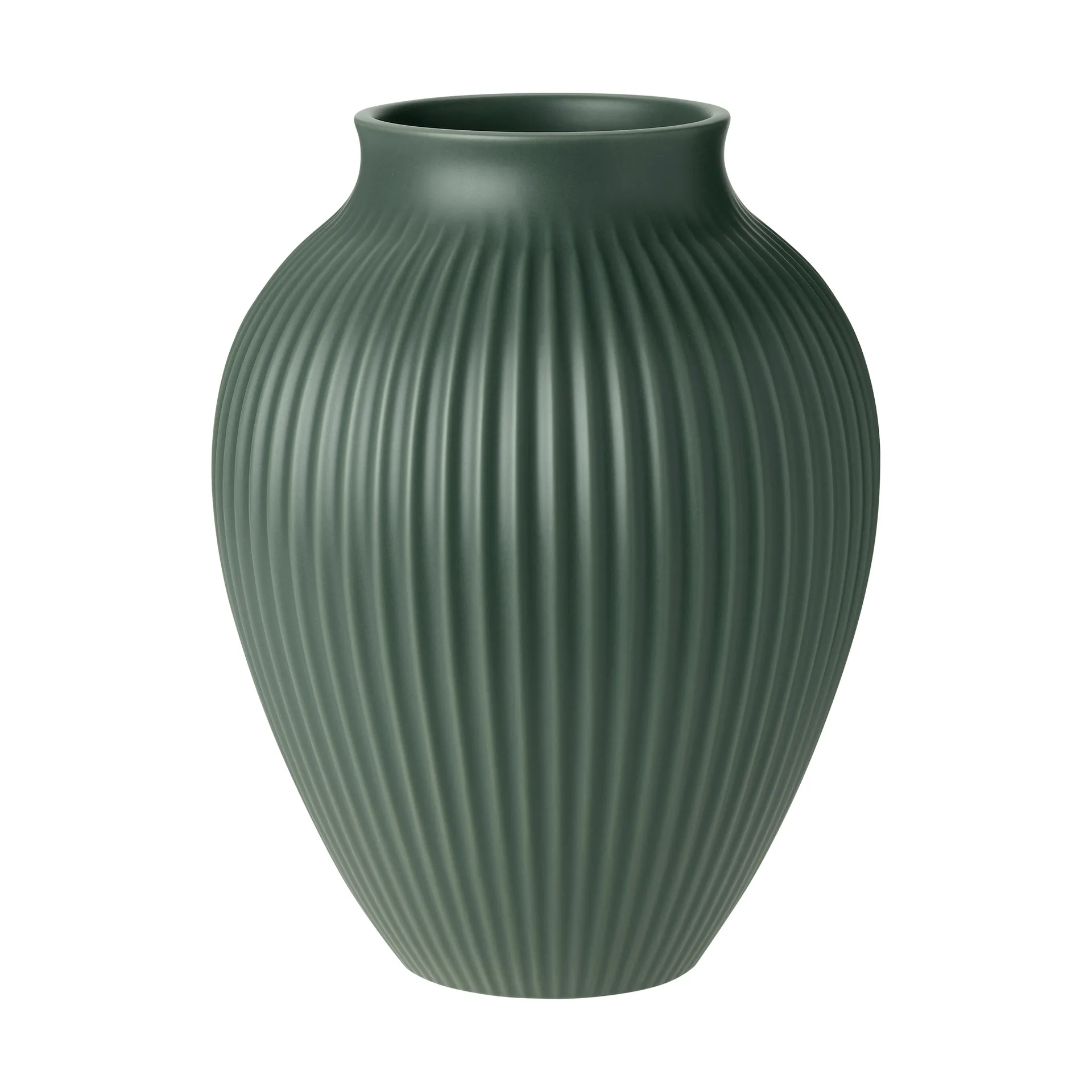 Knabstrup vas ripple mat celadon green, 12.5 cm Knabstrup Keramik
