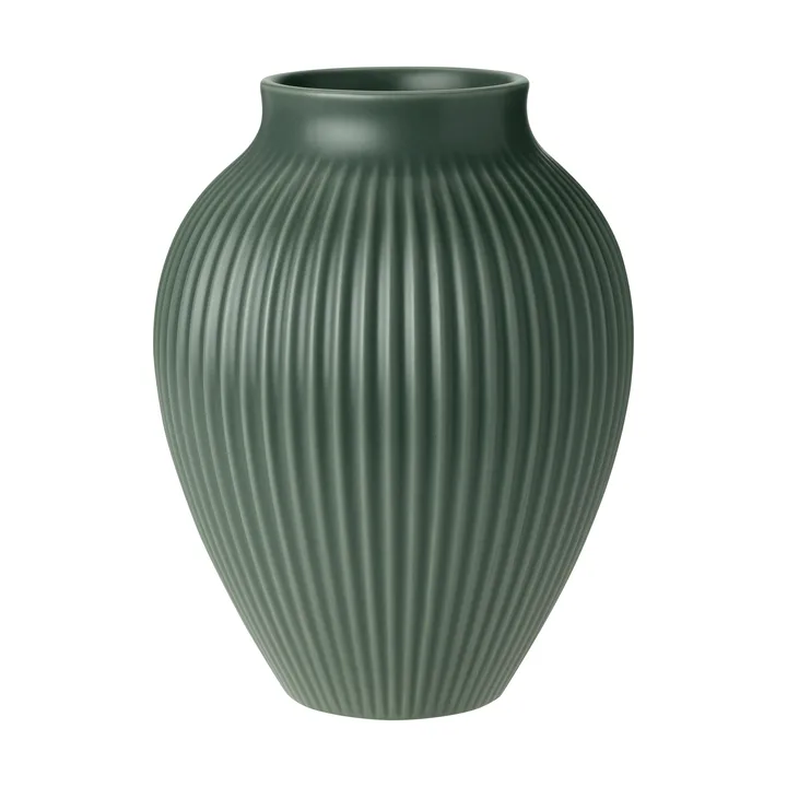 Knabstrup vas ripple mat celadon green - 20 cm - Knabstrup Keramik
