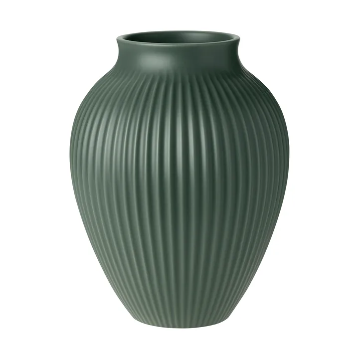 Knabstrup vas ripple mat celadon green - 27 cm - Knabstrup Keramik