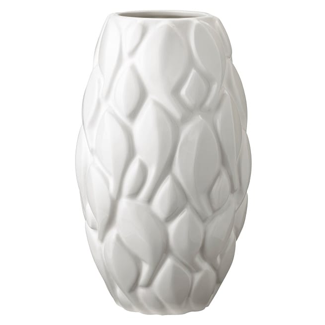 Leaf vas 26 cm - Vit - Knabstrup Keramik
