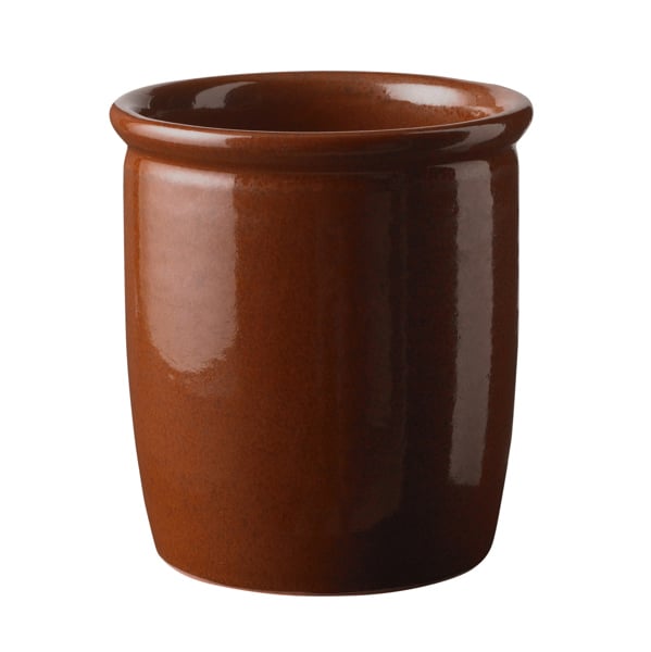 Knabstrup Keramik Pickle burk 1 l brun | Skandinavisk Design | Förvaringsburkar | Brun