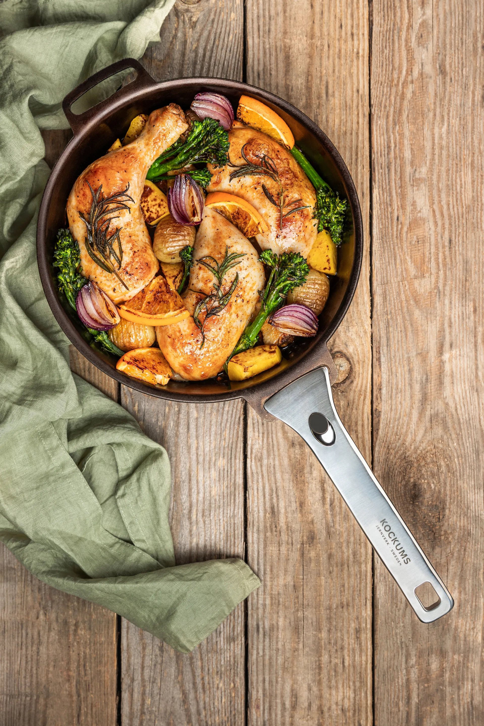 Handtag till stekpanna/pajform, Rostfritt stål Kockums Jernverk