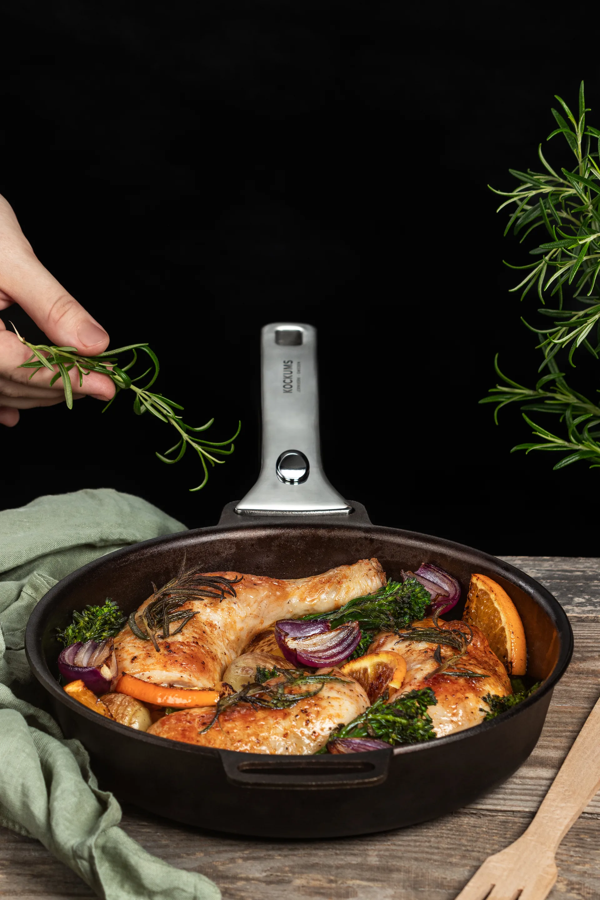 Handtag till stekpanna/pajform, Rostfritt stål Kockums Jernverk