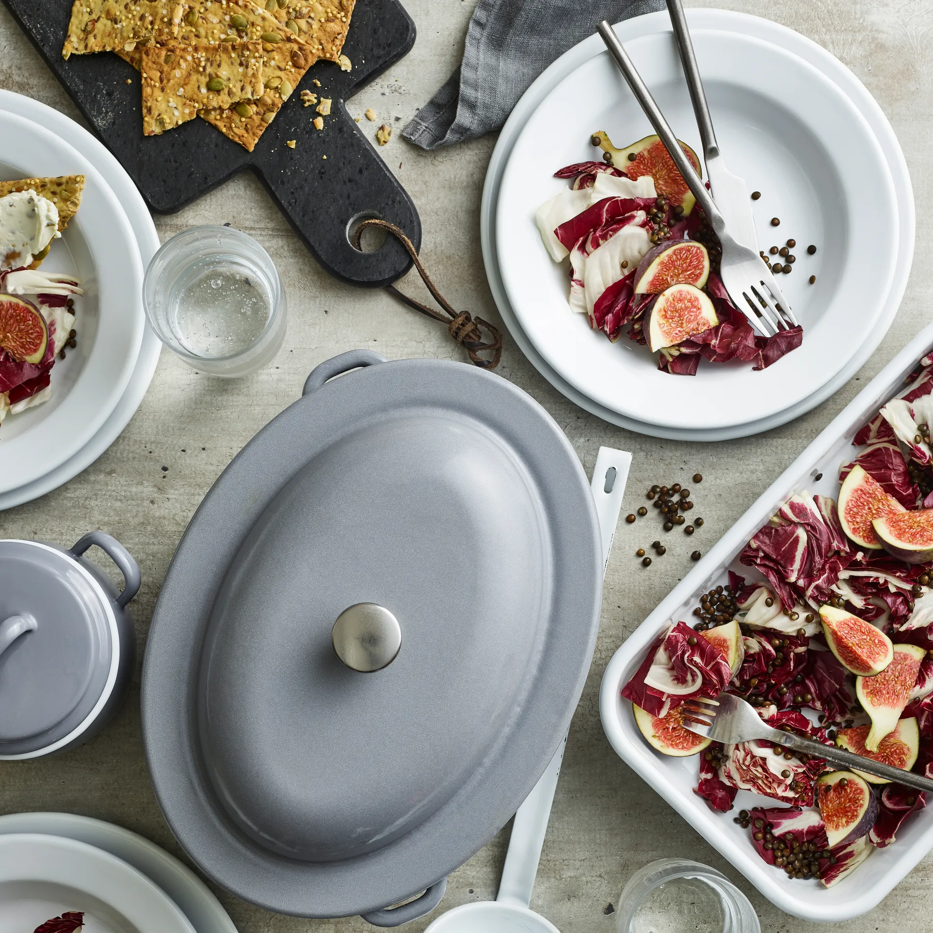 Kockums Paket djup tallrik 22 cm 4-pack, Kockums Grey Kockums Jernverk