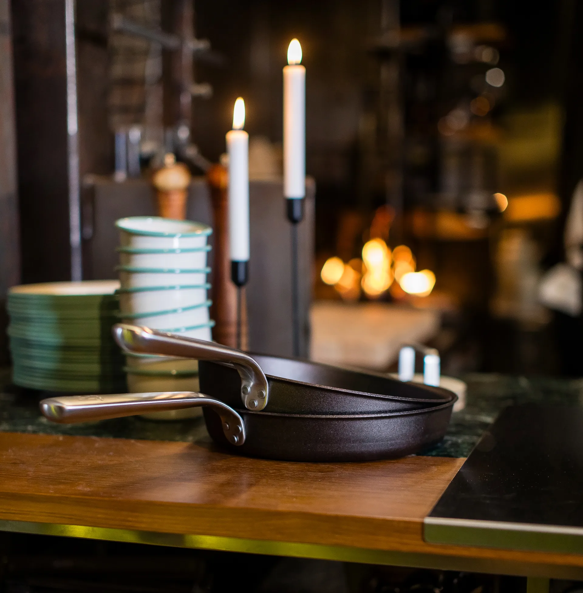 Kockums stekpanna kolstål ergonomiskt handtag, Ø28 cm Kockums Jernverk