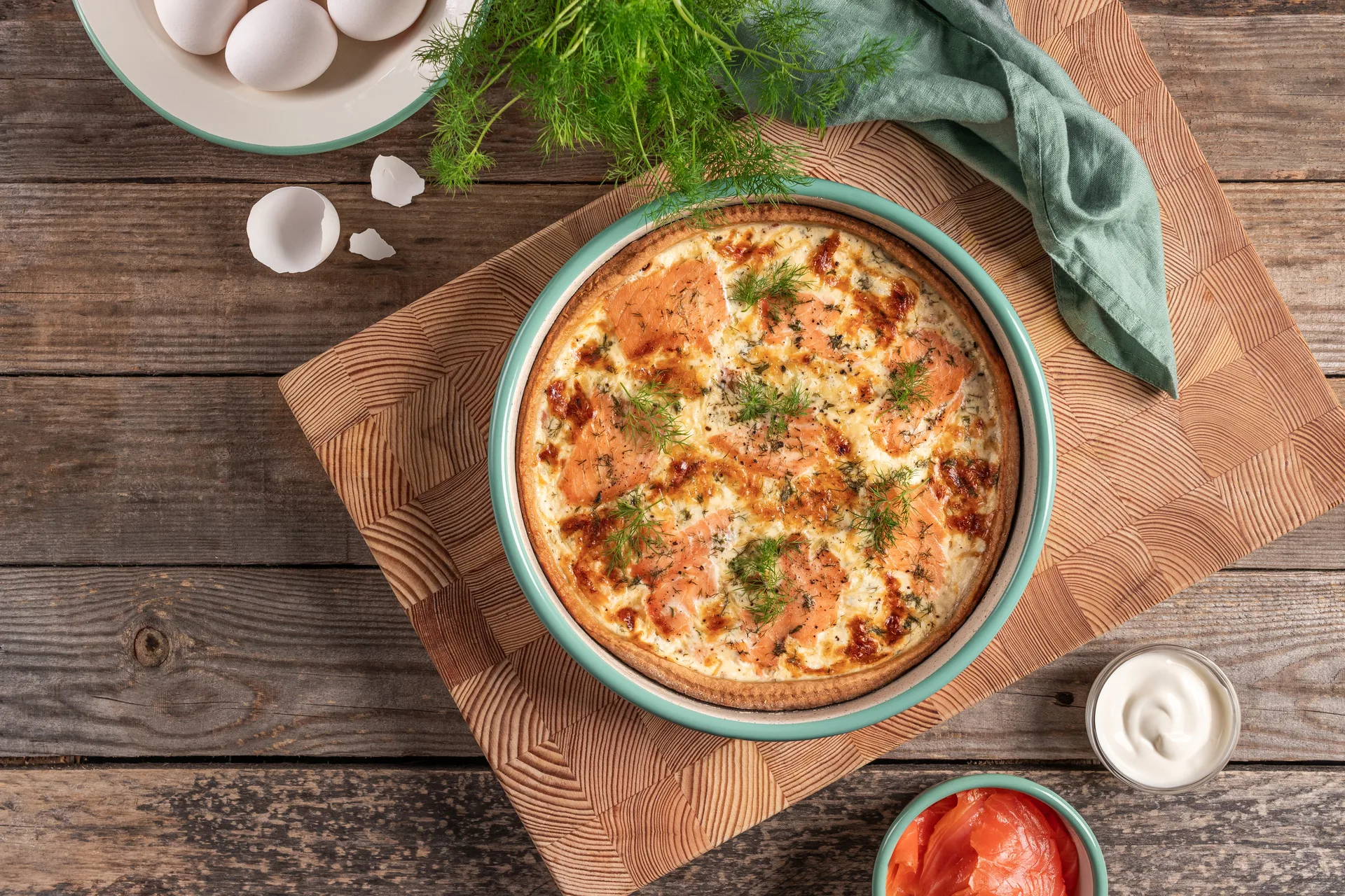 Kockums ugnsform, Cream lux-grön, rund, Ø28 cm Kockums Jernverk