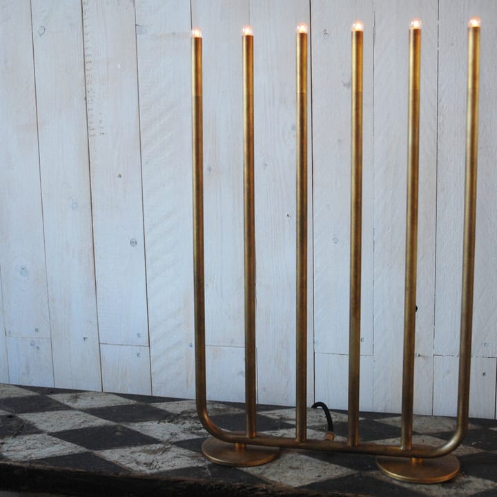 December 6 ljusstake - Mässing rå - Konsthantverk