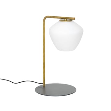 DK bordslampa - rå mässing/matt vit - Konsthantverk