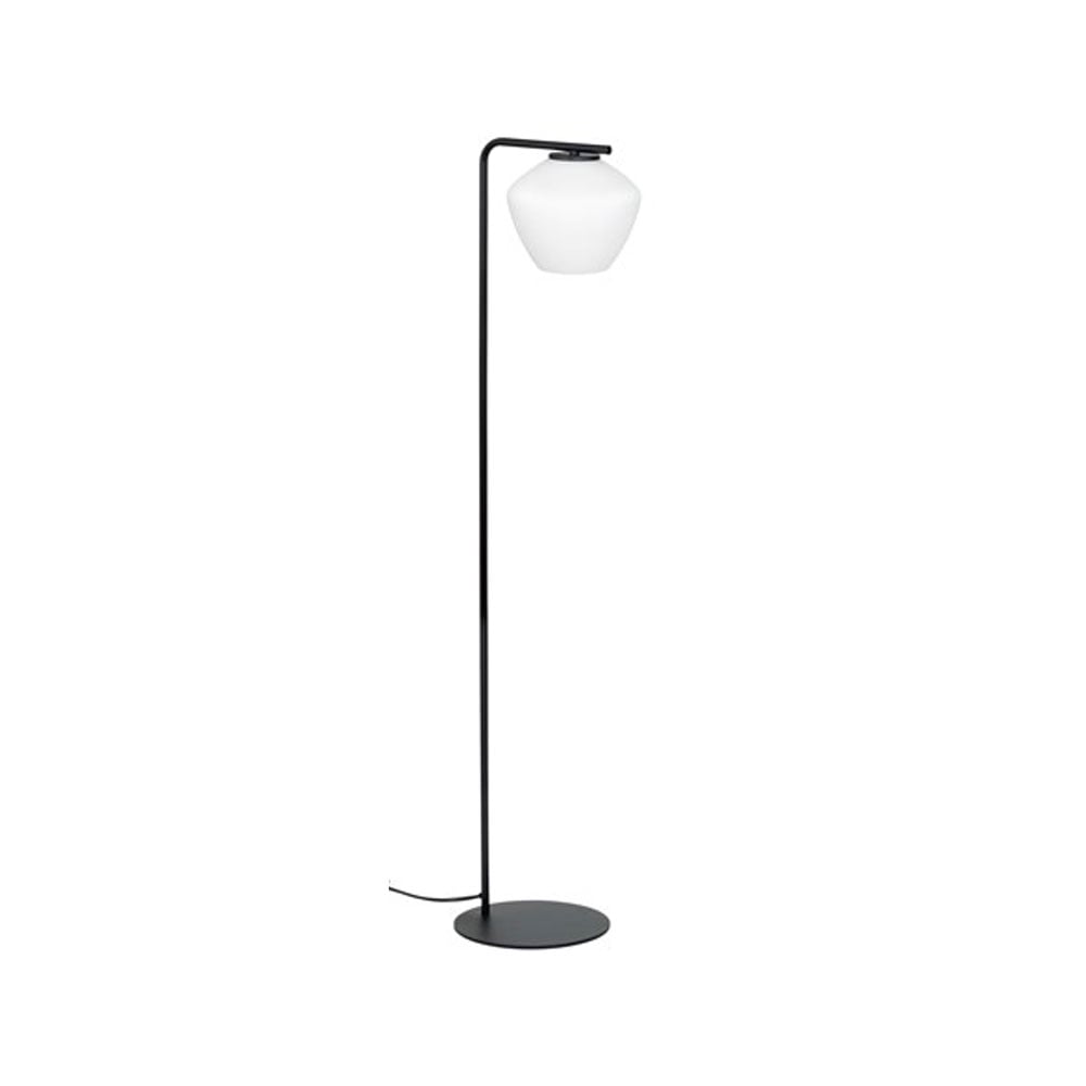 Konsthantverk DK golvlampa svart/opal | Skandinavisk Design | Golvlampor | Svart