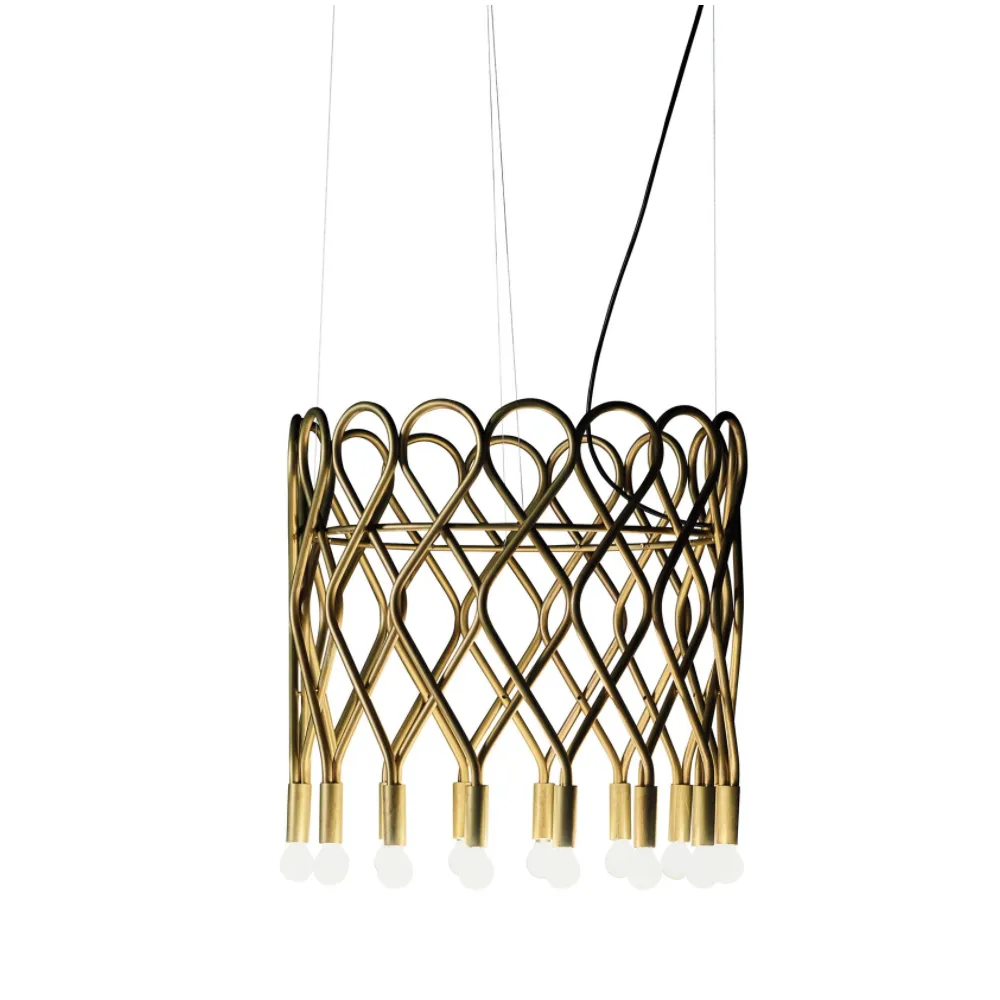Konsthantverk Eld pendel mässing rå, 16-låg