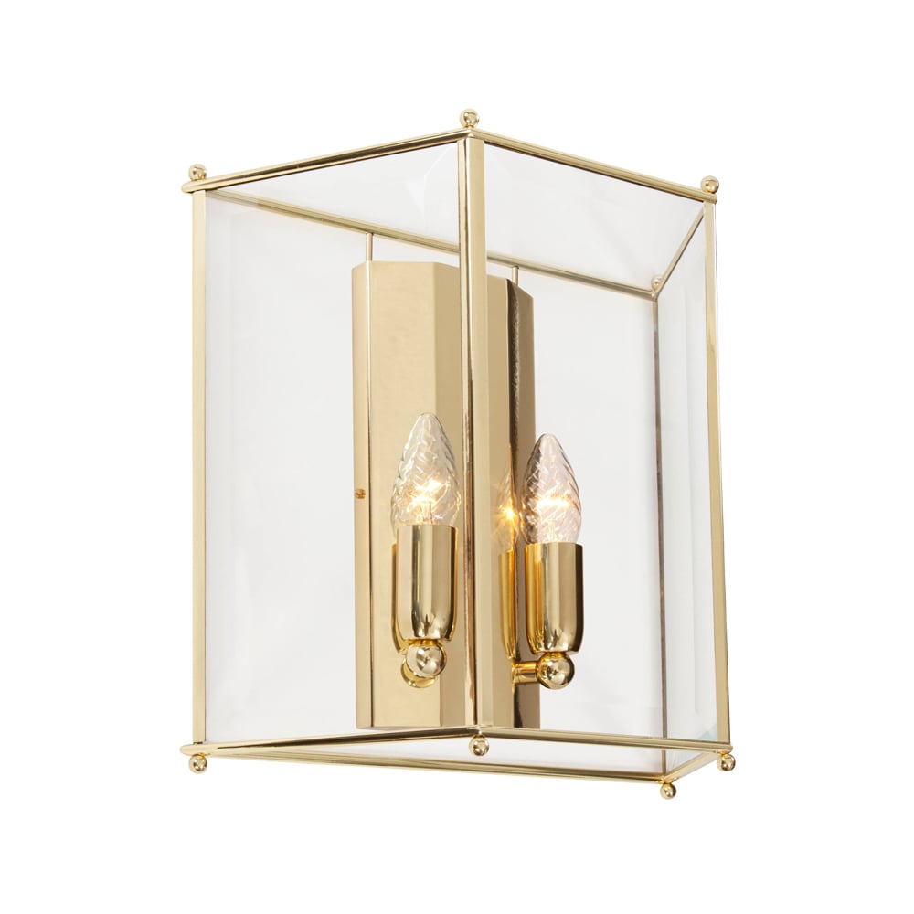 Konsthantverk Glimminge vägglampa glas/mässing | Skandinavisk Design | Vägglampor | Transparent