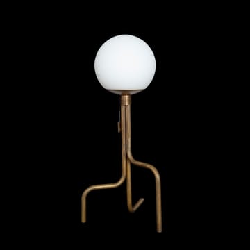 Strapatz bordslampa - rå mässing/matt vit - Konsthantverk