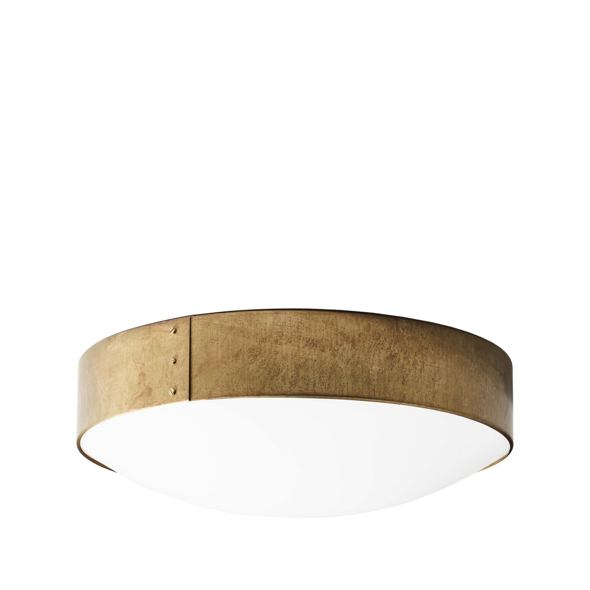 Konsthantverk Svep plafond mässing rå, 55cm, opal akryl