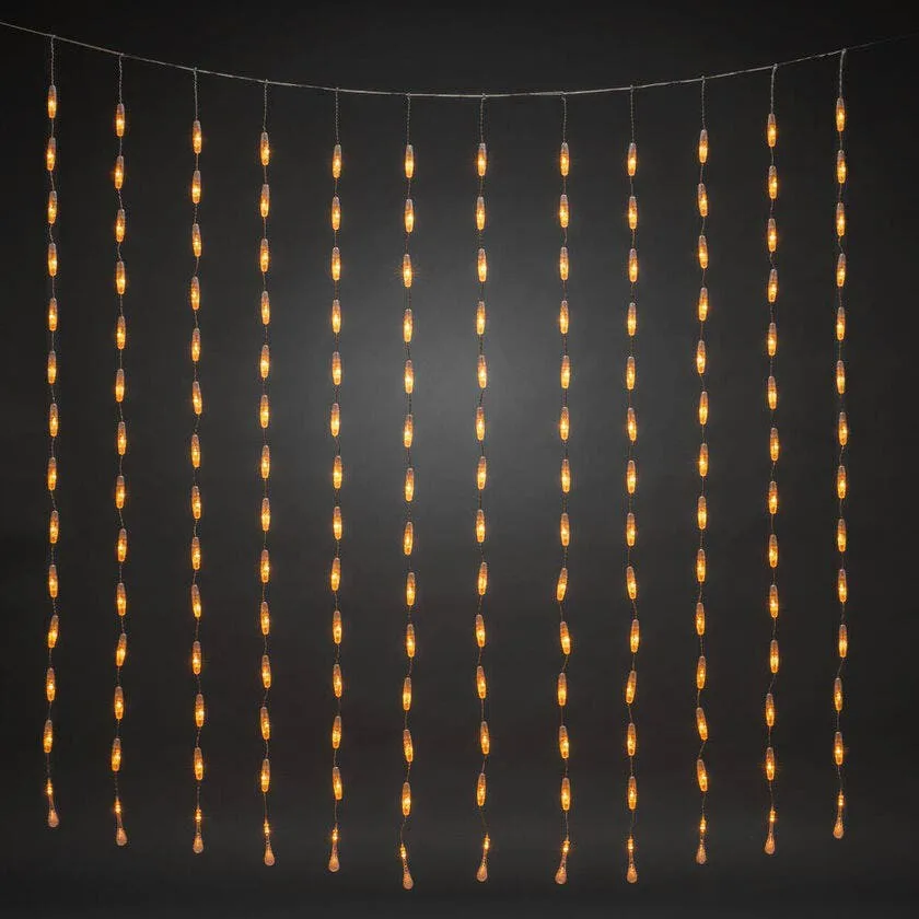 Ljusslinga droppar 400 ljus 200 cm, Klar Konstsmide