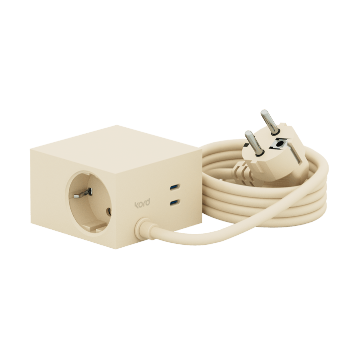 Cuboid+ grenuttag USB-C 30W 2 m - Pearled Ivory - Kord