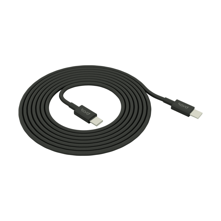 Kord USB-C till USB-C laddningskabel 1,8 m - Black - Kord