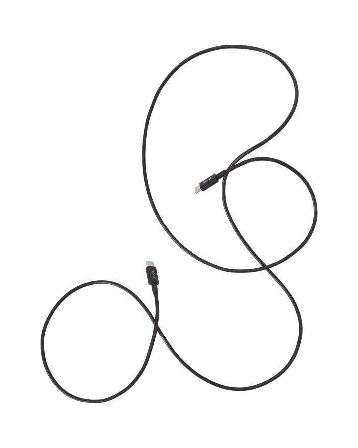 Kord USB-C till USB-C laddningskabel 1,8 m, Black Kord