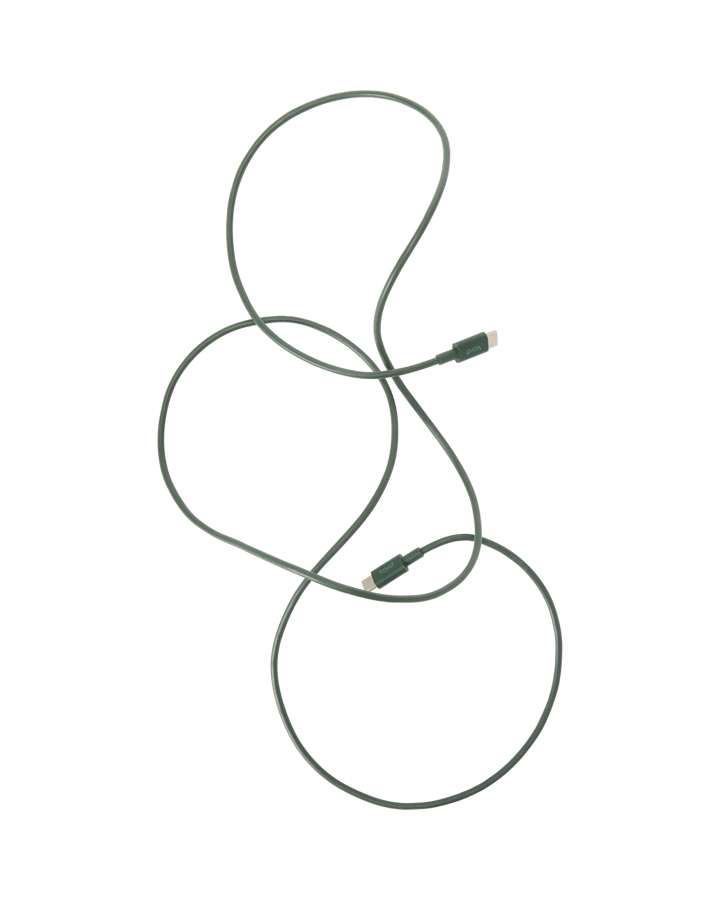 Kord USB-C till USB-C laddningskabel 1,8 m, Dark Green Kord