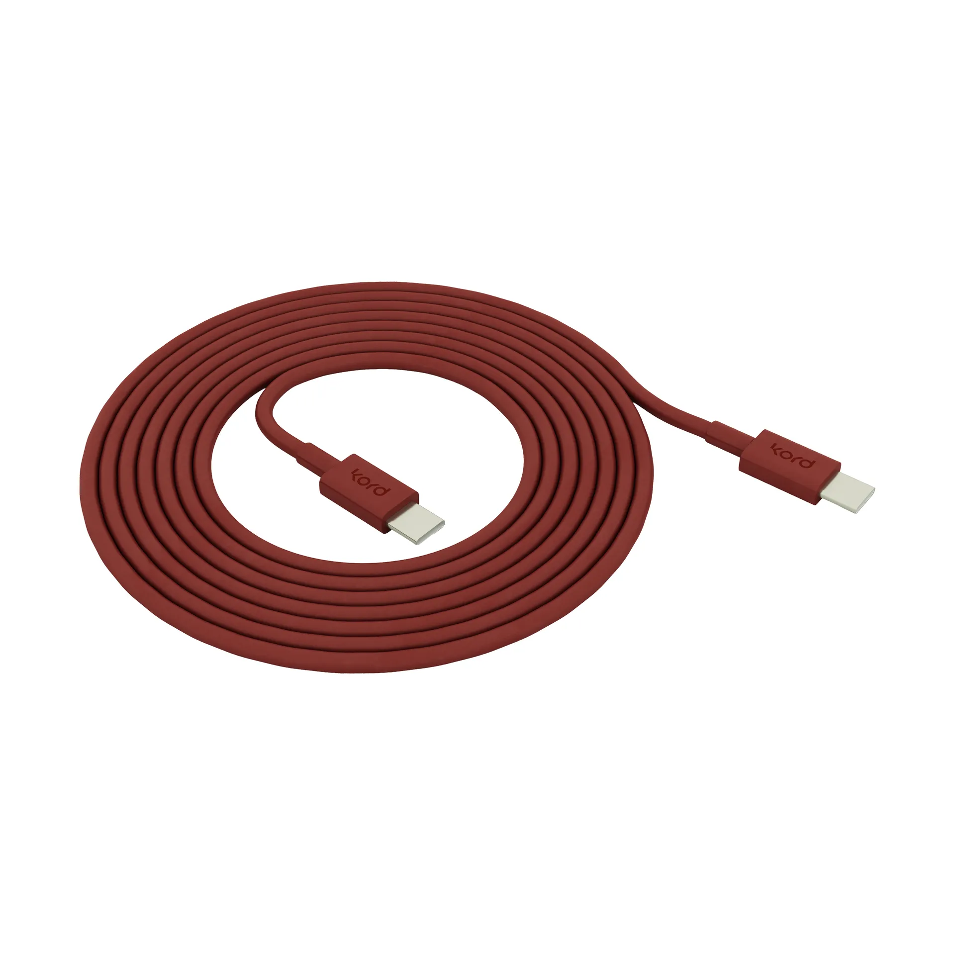 Kord USB-C till USB-C laddningskabel 1,8 m, Fired Brick Kord
