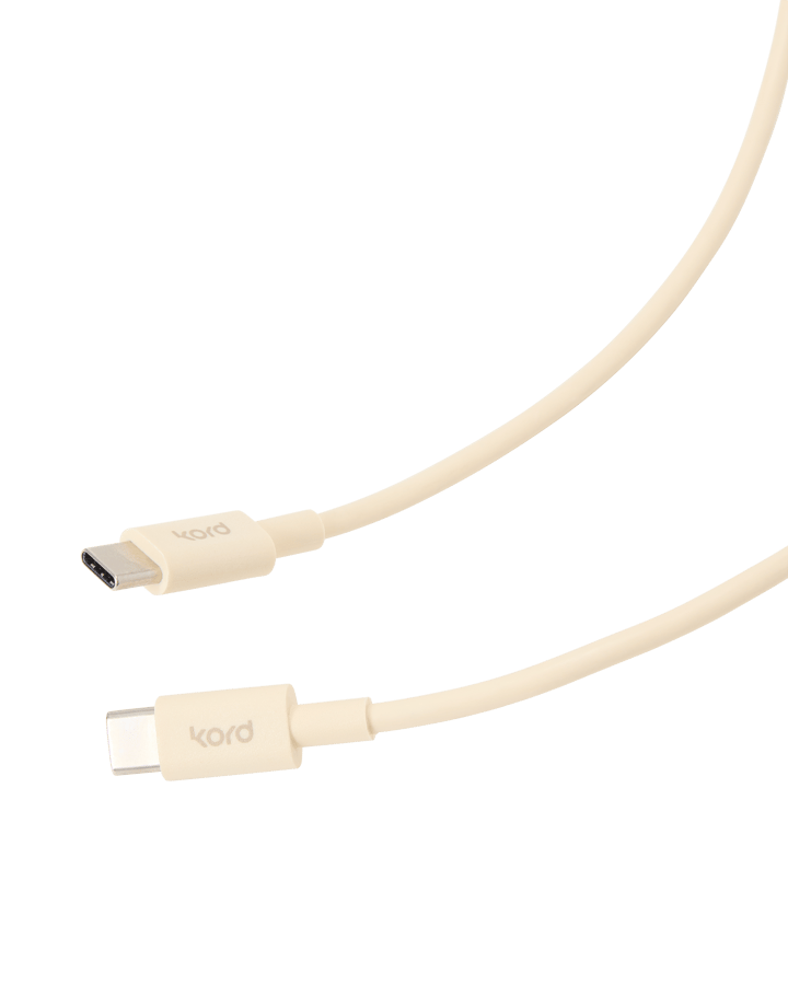 Kord USB-C till USB-C laddningskabel 1,8 m, Pearled Ivory Kord