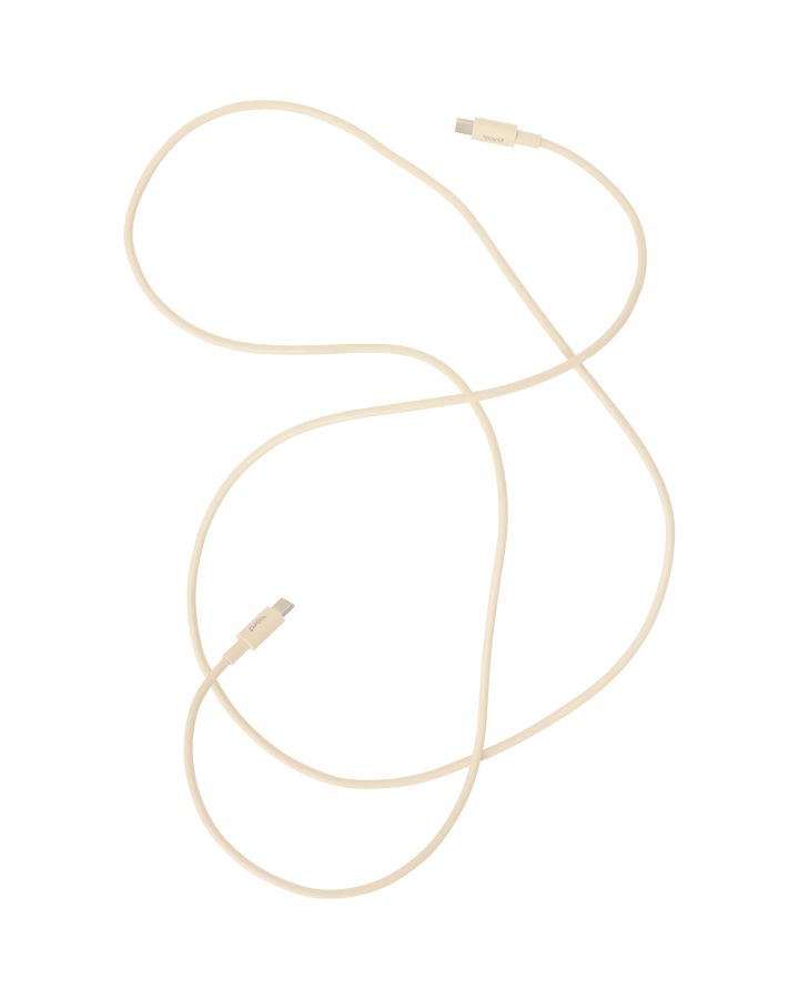 Kord USB-C till USB-C laddningskabel 1,8 m, Pearled Ivory Kord