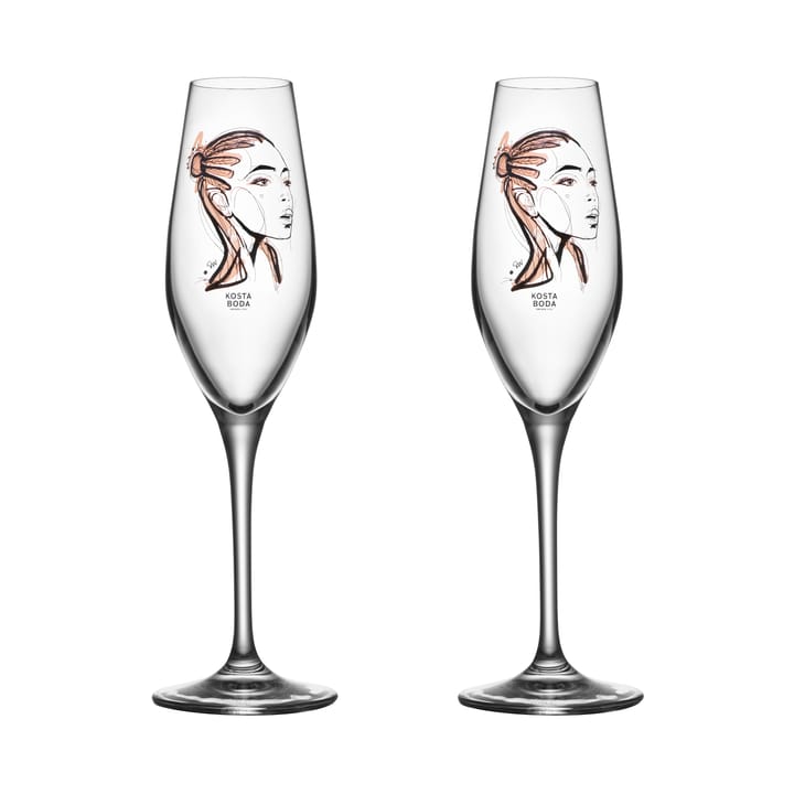All about you champagneglas 2-pack - Forever Yours - Kosta Boda