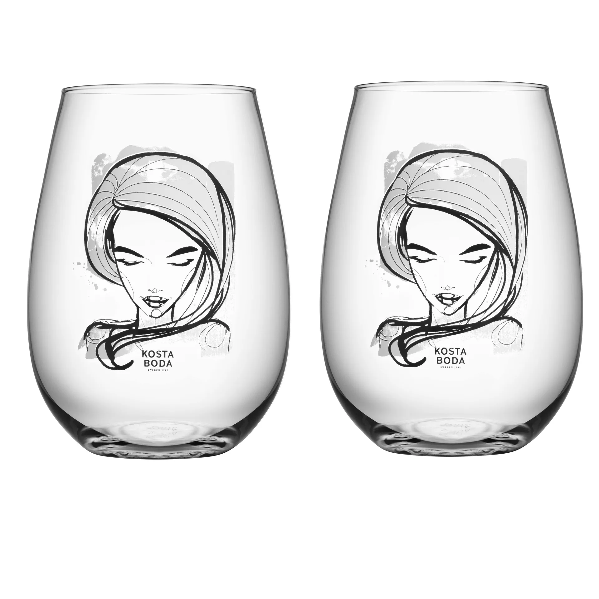 All about you tumblerglas 57 cl 2-pack, need you (vit) Kosta Boda