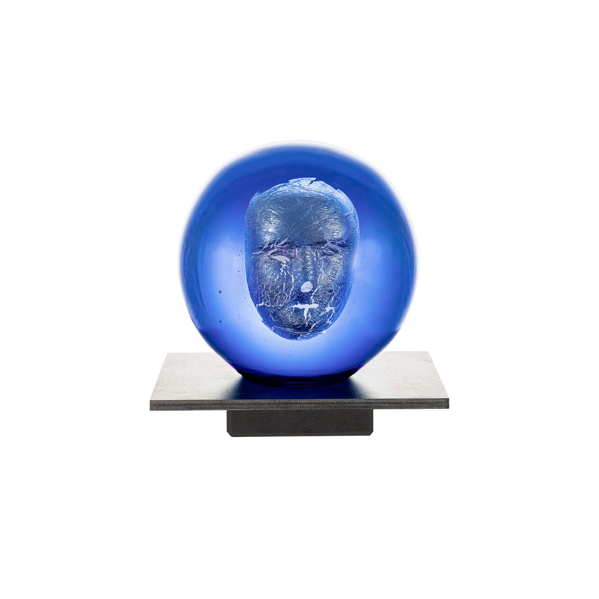 Kosta Boda BV Headman glasskulptur Blå | Skandinavisk Design | Konstglas | Blå