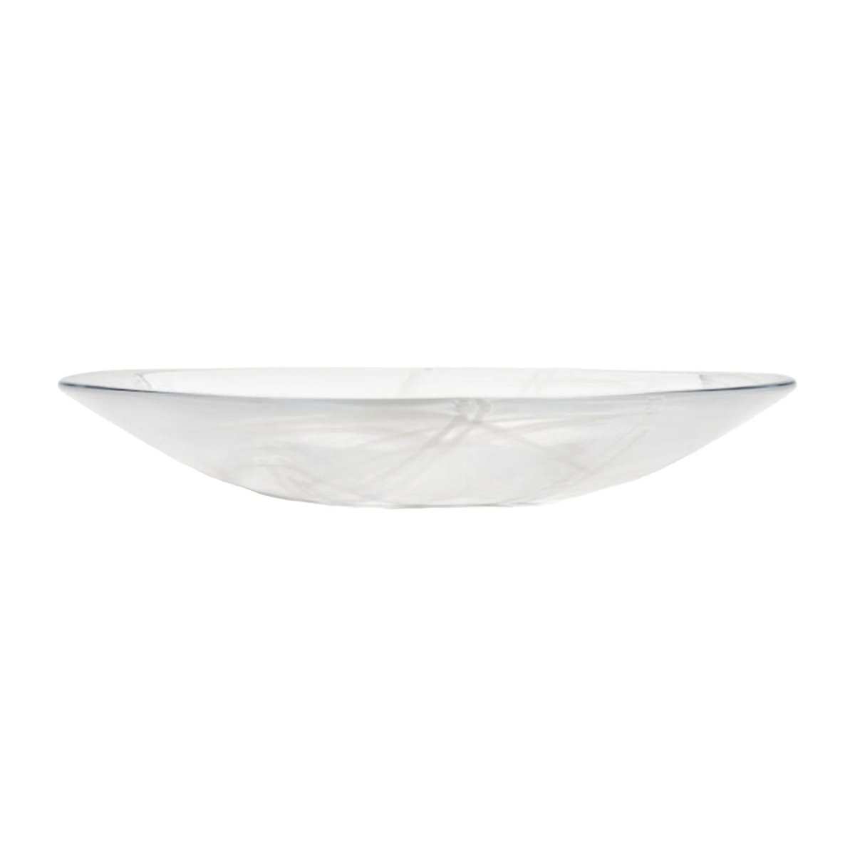 Kosta Boda Contrast fat 380 mm Vit-vit | Skandinavisk Design | Serveringsfat & Uppläggningsfat | Vit