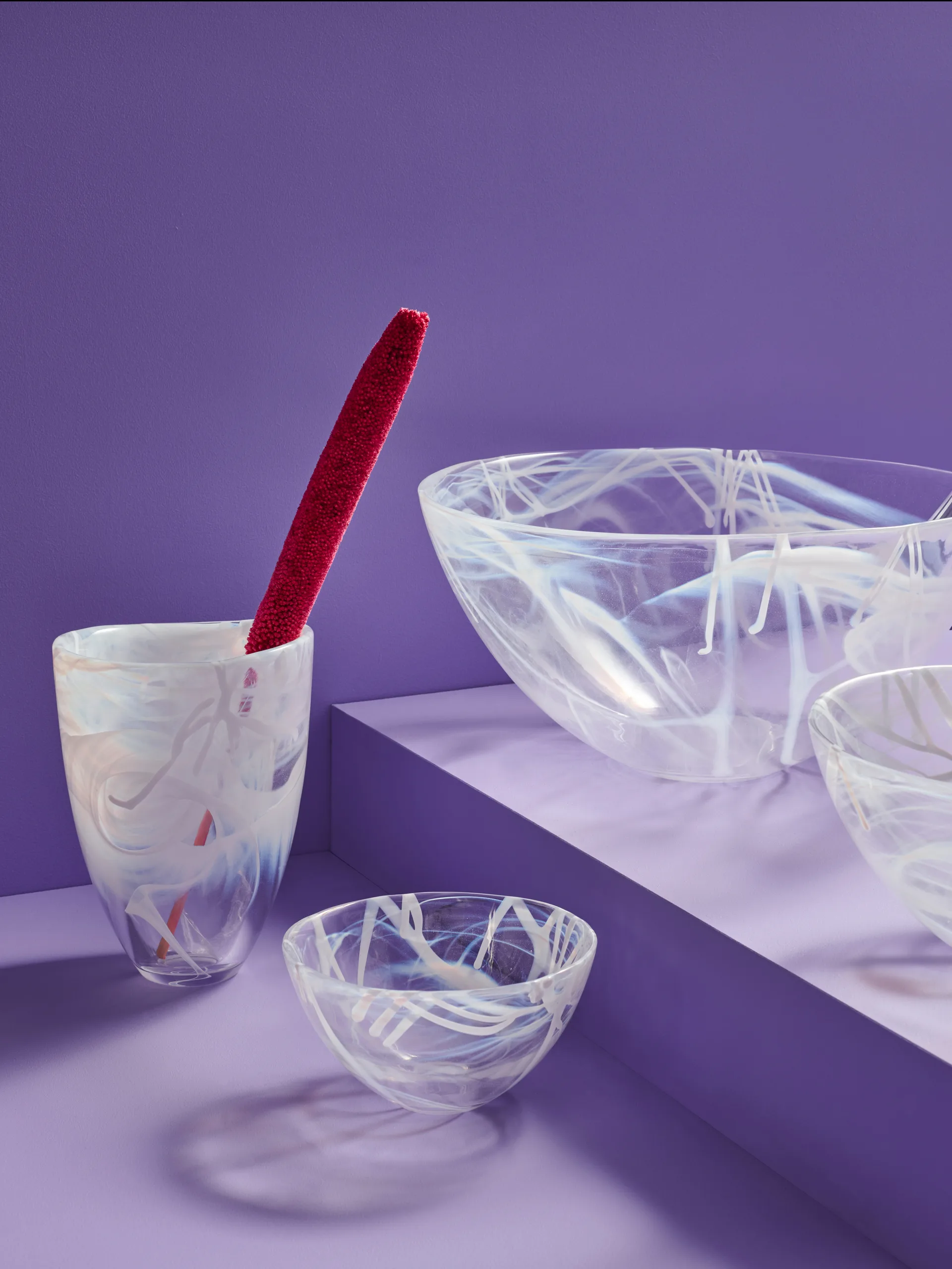 Contrast vas 200 mm, Vit-vit Kosta Boda