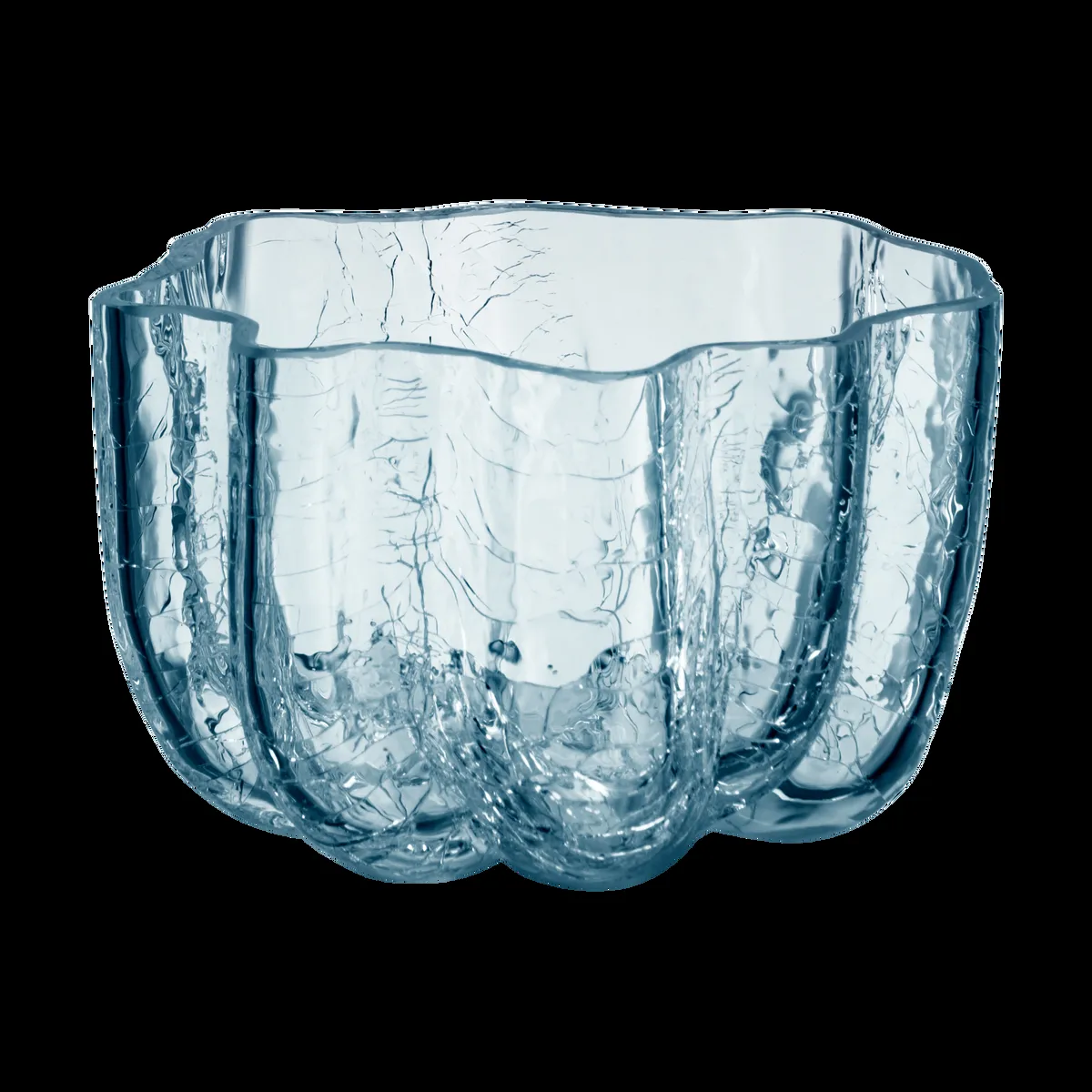 Kosta Boda Crackle ljuslykta cirkulär 58 mm Klar