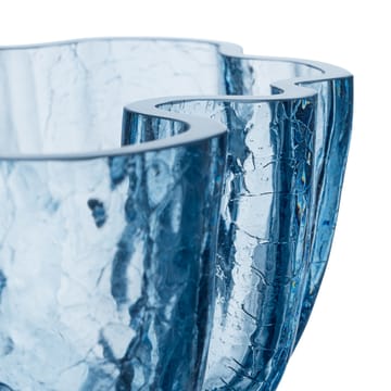 Crackle skål 105 mm - Cirkulärt glas (blå) - Kosta Boda