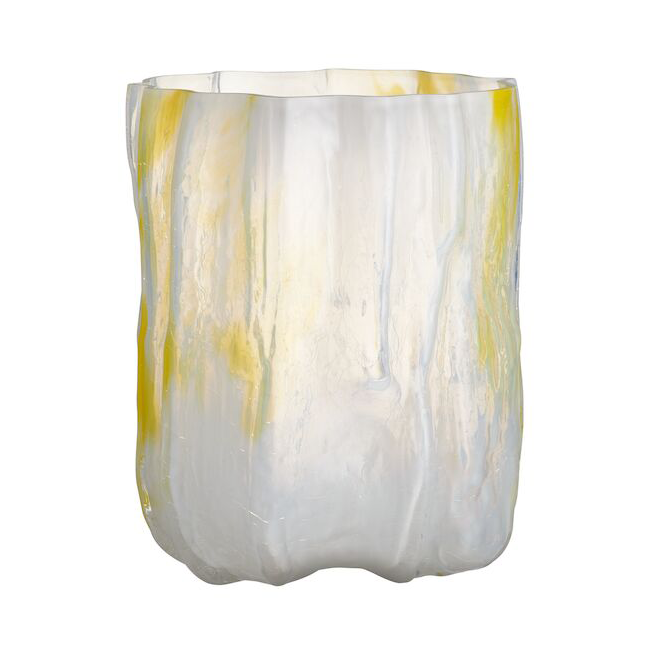 Kosta Boda Crackle vas 27 cm Sorbet | Skandinavisk Design | Vaser | Gul