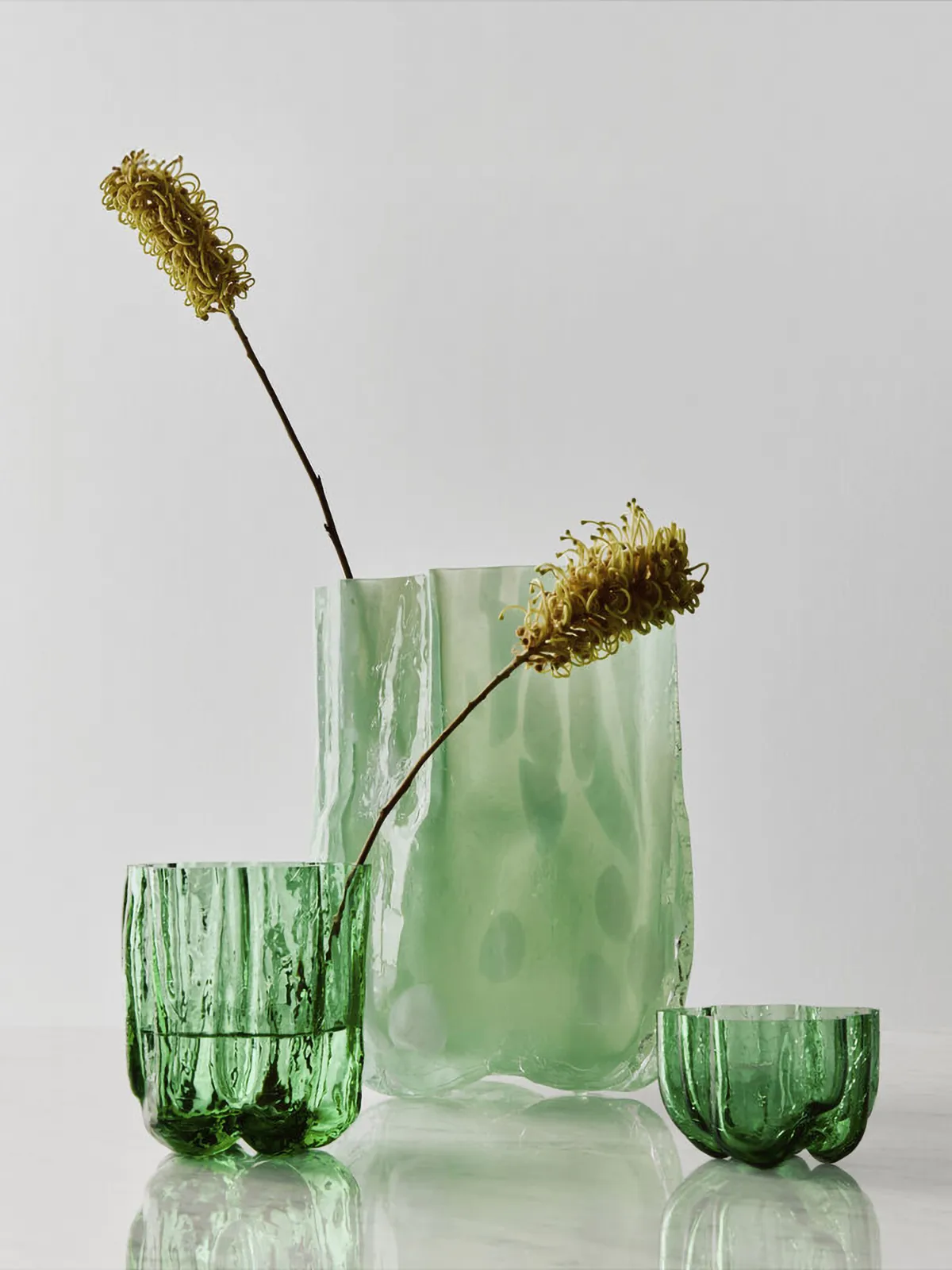 Crackle vase 12,1 cm, Mörkgrön Kosta Boda