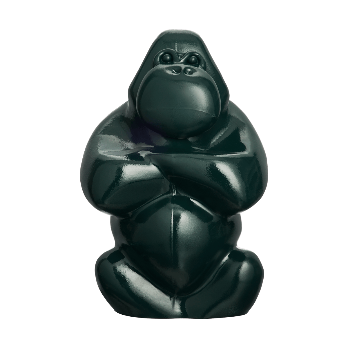 Kosta Boda Gabba Gabba Hey skulptur 305 mm Mörkgrön