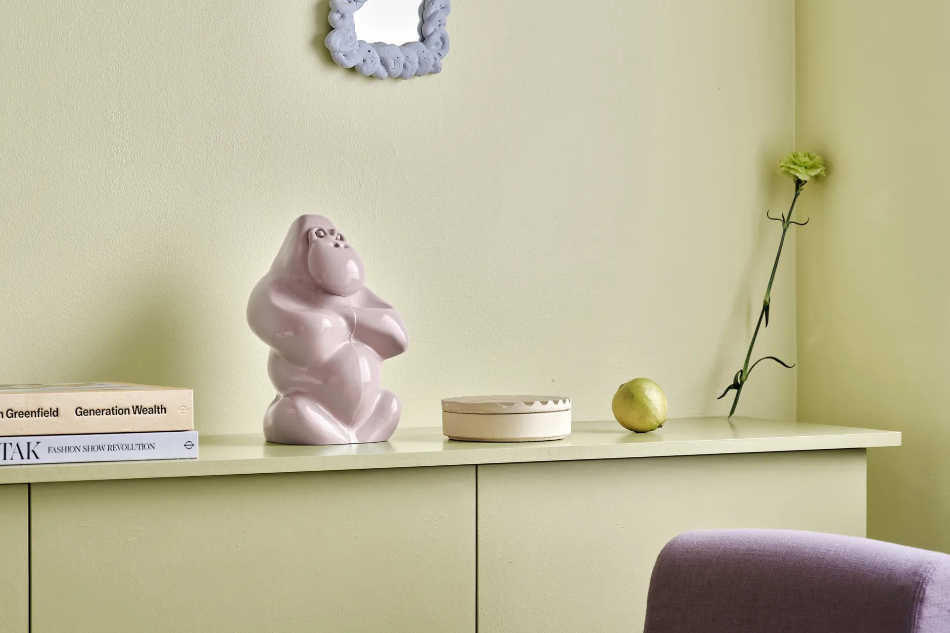 Gabba Gabba Hey skulptur 305 mm, Puderrosa Kosta Boda