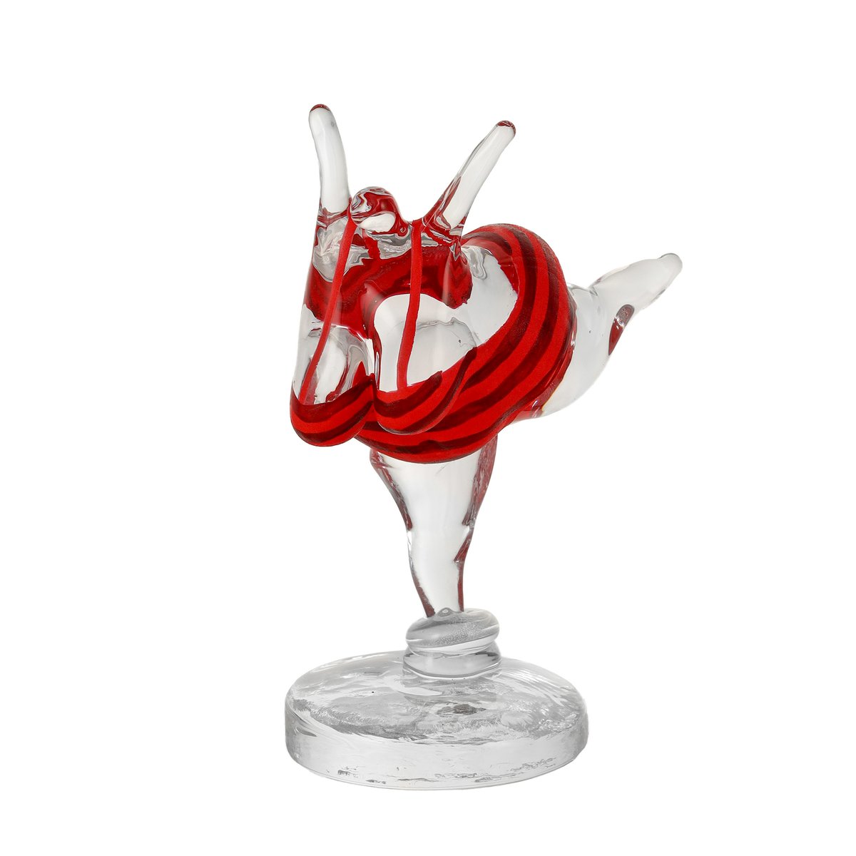 Kosta Boda KE Badlycka glasskulptur Röd | Skandinavisk Design | Konstglas | Röd