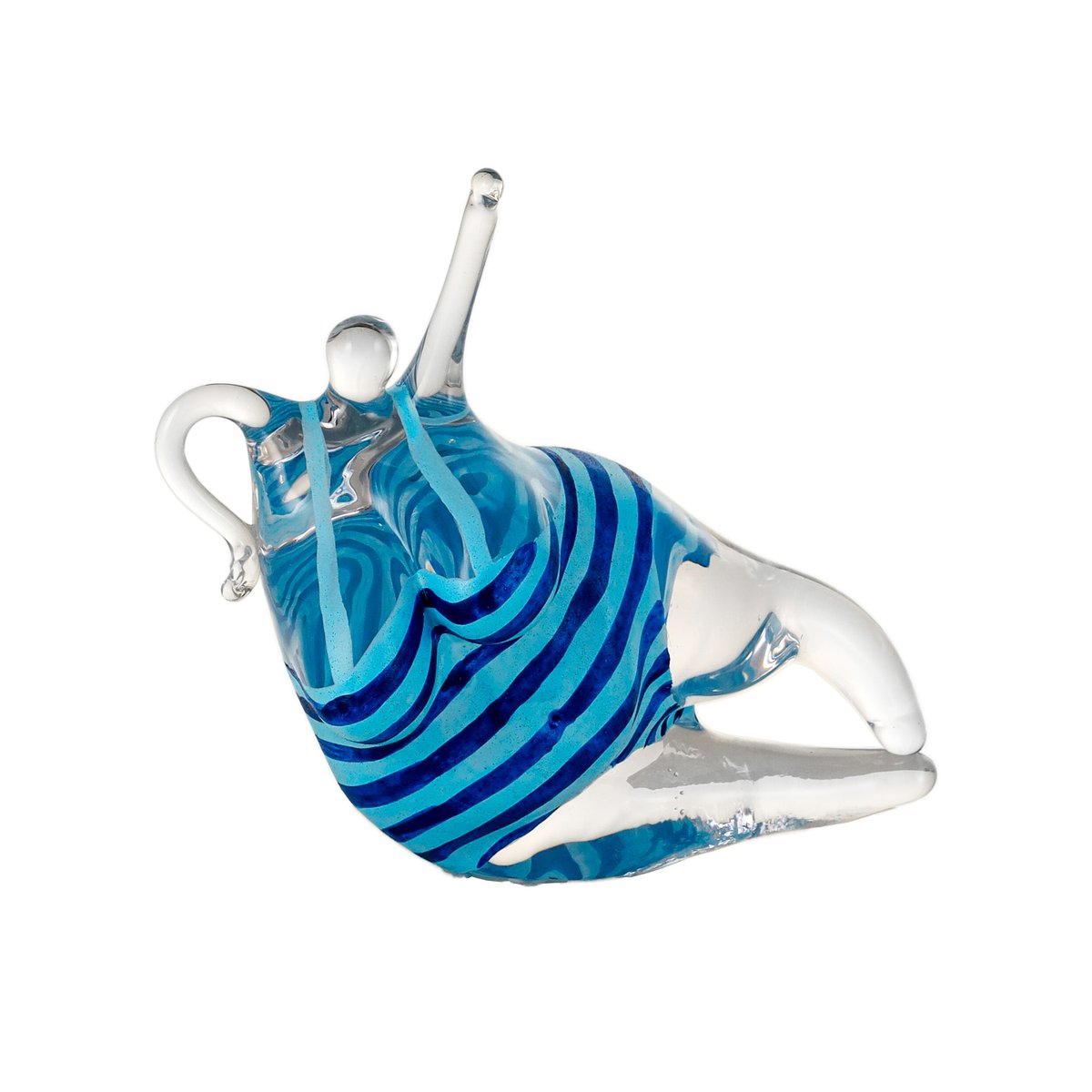 Kosta Boda KE Badlycka glasskulptur Turkos-blå | Skandinavisk Design | Konstglas | Turkos