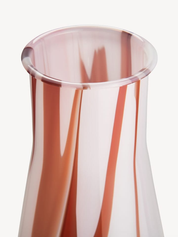 Lab erlenmeyer vas 30,5 cm, Röd-vit-rosa Kosta Boda