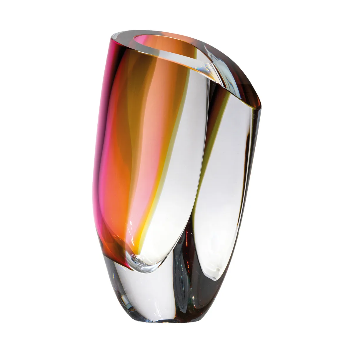 Kosta Boda Mirage vas 31 cm Grå-röd