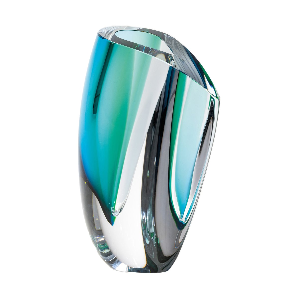 Kosta Boda Mirage vas 31 cm Grön-blå | Skandinavisk Design | Vaser | Grön
