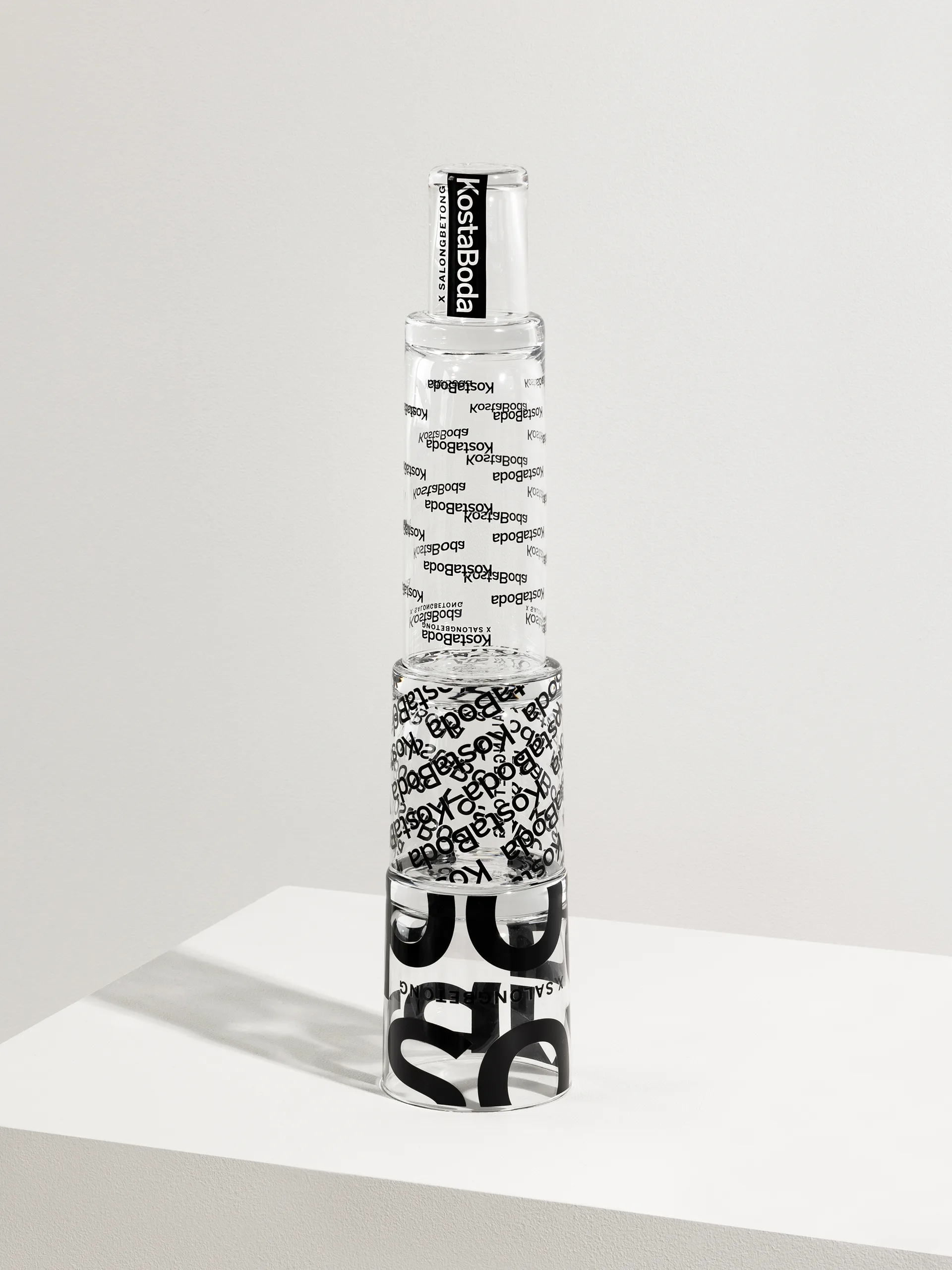 Salong Betong Old Fashioned glas 28 cl 2-pack, Klar-svart Kosta Boda