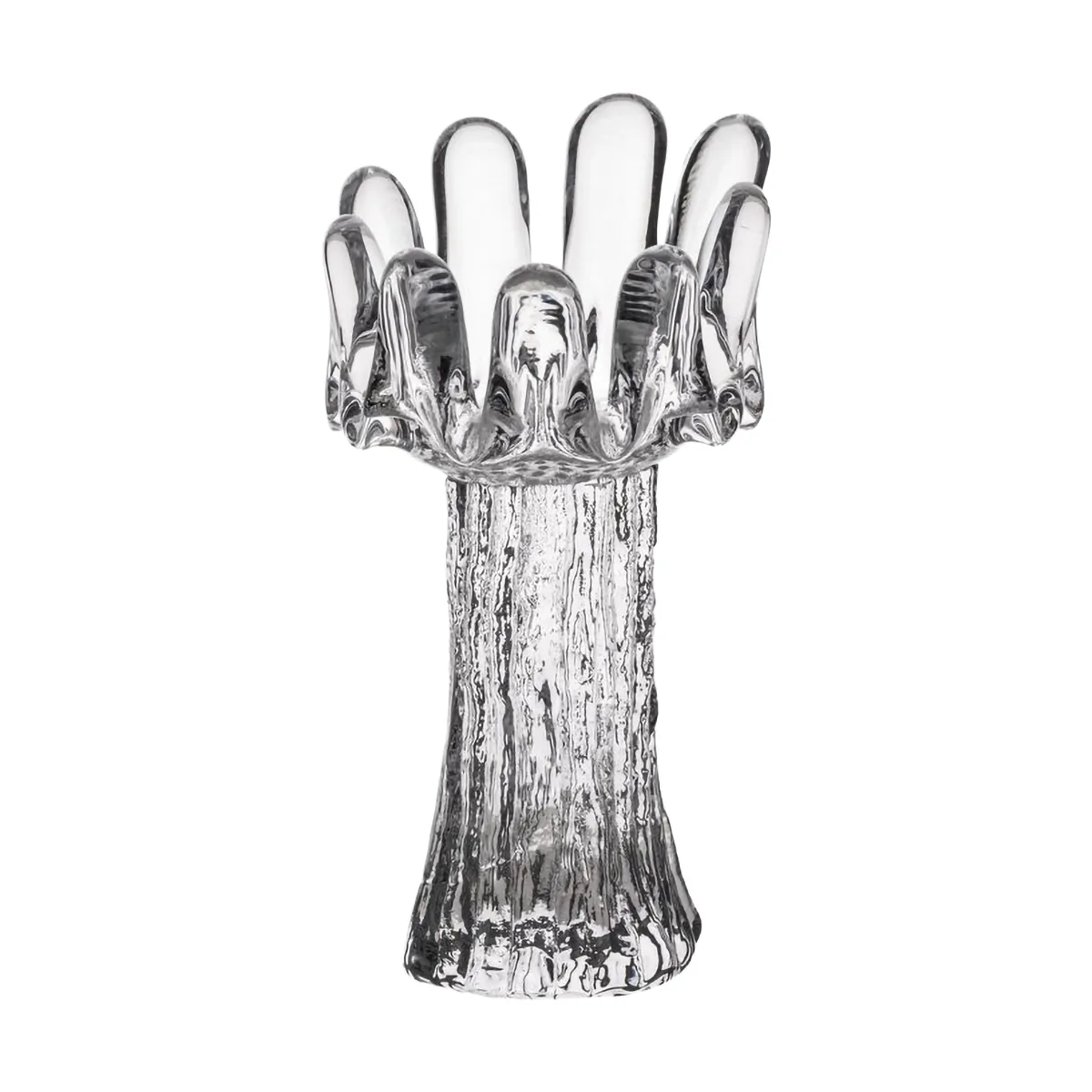 Solros ljuslykta 18 cm, Klar Kosta Boda