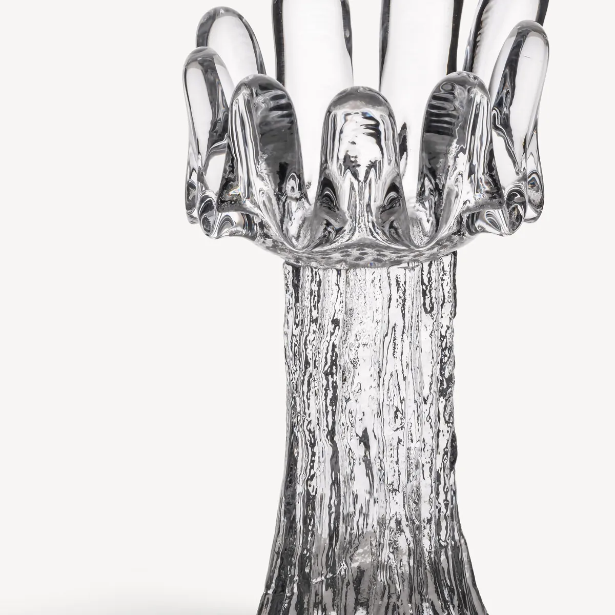 Solros ljuslykta 18 cm, Klar Kosta Boda