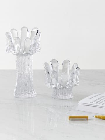 Solros ljuslykta 18 cm - Klar - Kosta Boda