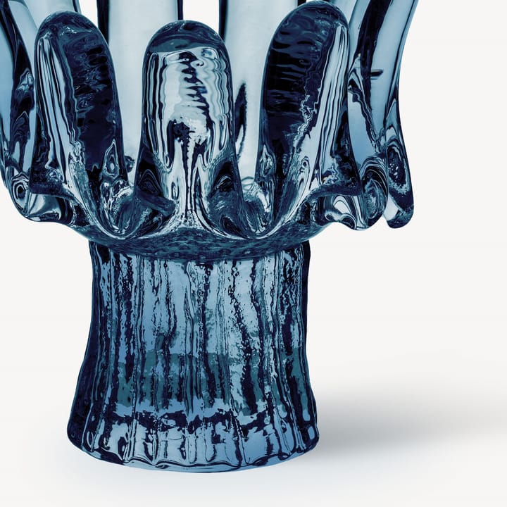 Solros ljuslykta cirkulärt glas 11,5 cm, Blå Kosta Boda